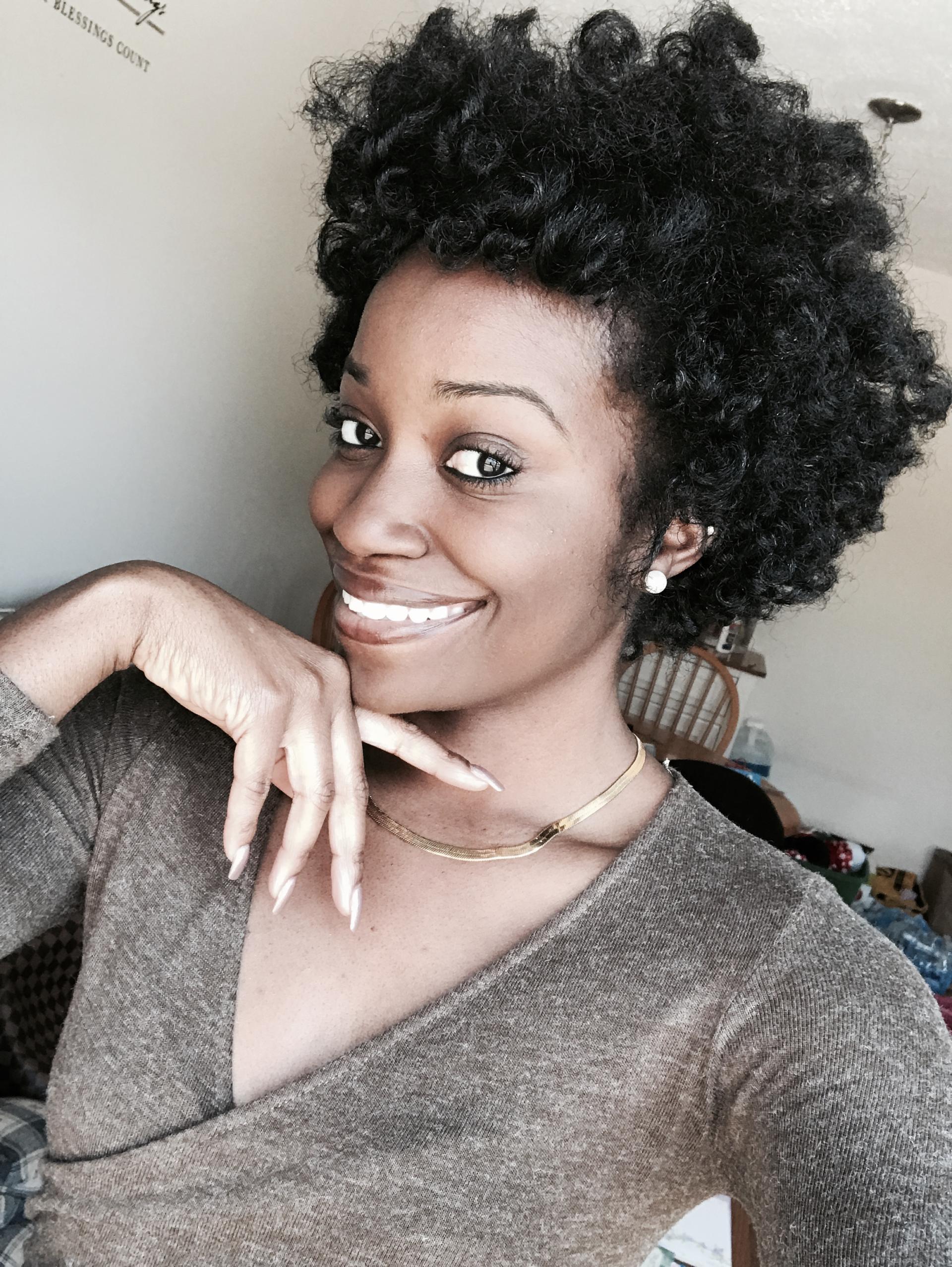 Flat Twist Out on Short Natural Hair